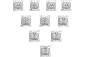 GK GAMAKAY Linear Mechanical Keyboard Switch, 35Pcs/Pack GamaKay Crystal Switch 3 Pin Pre-lubed Switches for LK67 TK75 CK68 DIY Mechanical Gaming Keyboard (Crystal Switch)