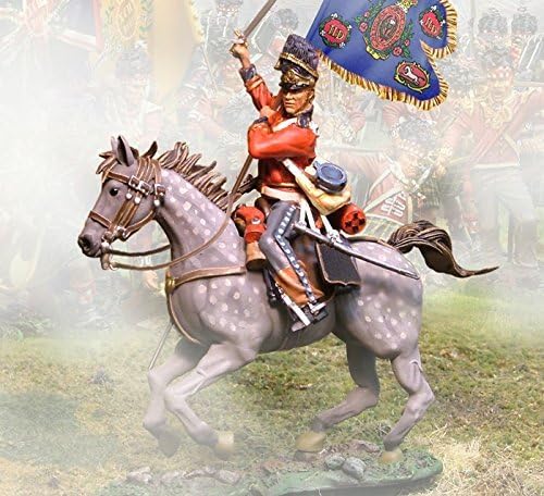 Napoleonic Toy Soldiers British Scots Grey Mounted Flagbearer Collectors Showcase Toy Soldiers Painted Metal Figure CS00473 Britains King Country Type