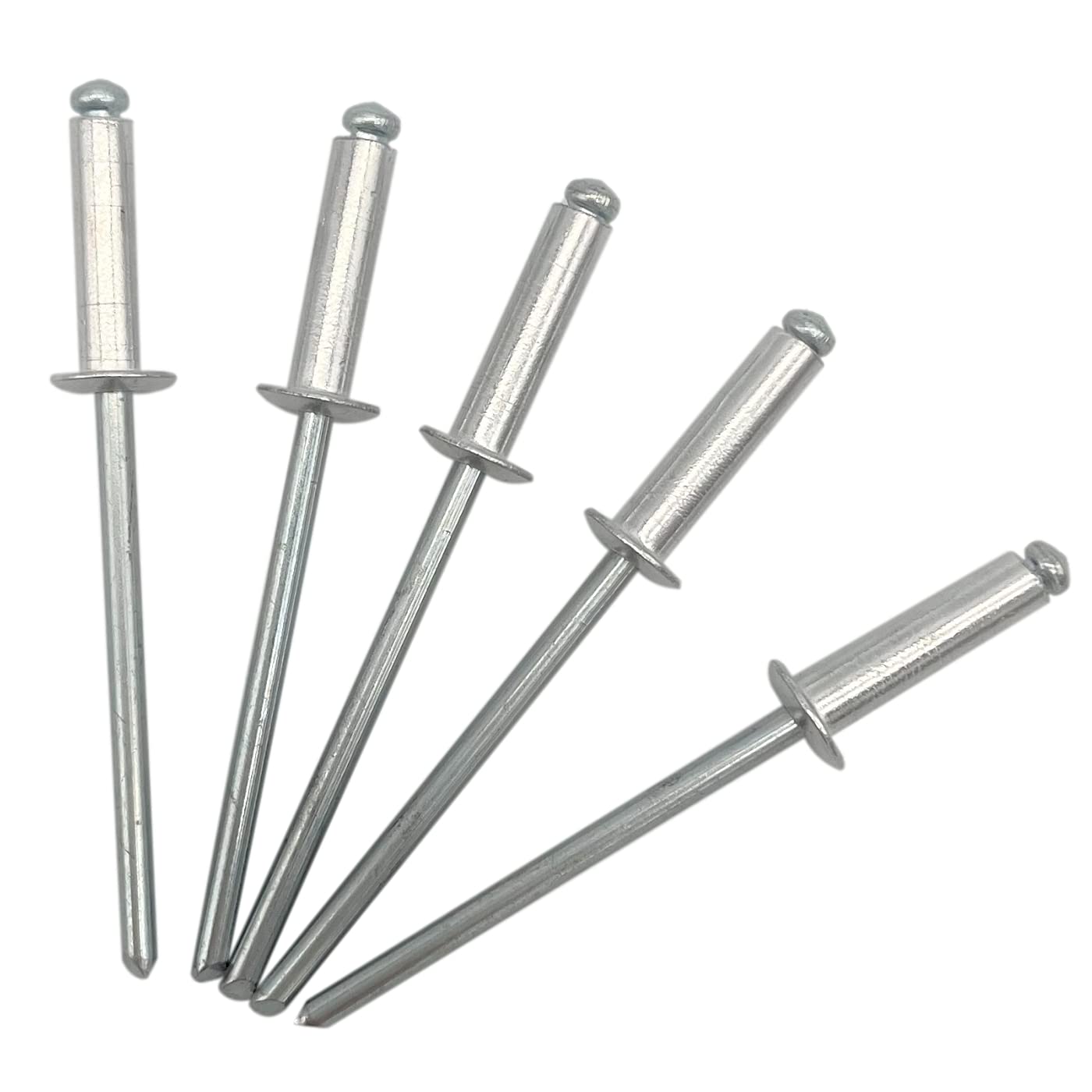 (Pack of 100 pcs) Blind Rivets 3.2 x 12 mm, Dome Head Open Type, DIN 7337, Aluminum Rivet and Steel Mandrel, Pop Rivets (100, 3.2 x 12 mm) — image 1
