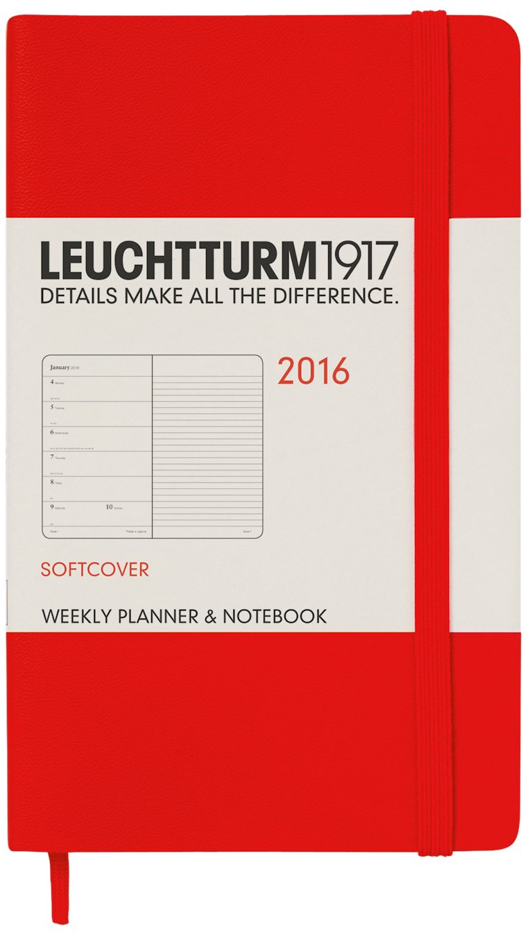 LEUCHTTURM1917 347005 Weekly Planner and Notebook Softcover Pocket (A6