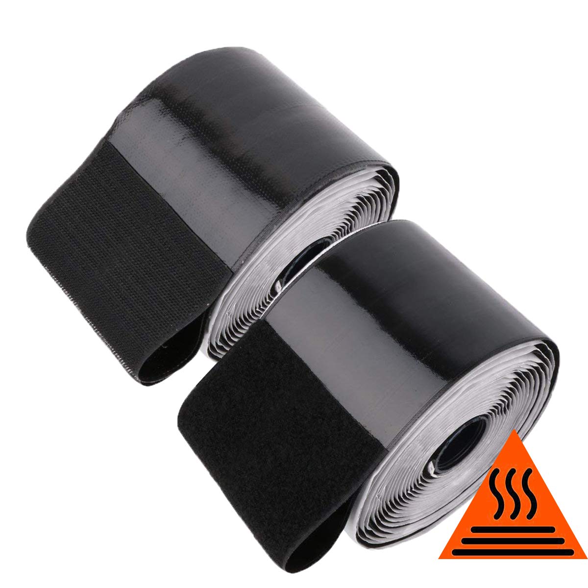 TEUVO 11CM Wide and 2M Long Hook and Loop Tape with Adhesive for DIY, High Temperature Resistant Adhesive Strips for Home, Workplace, Cars