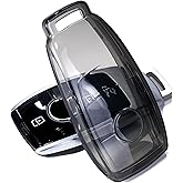 for Mercedes Key Fob Cover TPU Car Key Fob Case Fit for Benz GLC GLE GLA GLB GLS A C E G S AMG Class 4 Buttons Car Remote Key Case Shell Protector(Black)