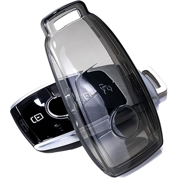 Lcyam Coque De Clé à Distance En Silicone Souple Pour Mercedes-Benz A220 E63S AMG Classe E GLE 350 4MATIC 2019 2020 2021 (noir Bleu