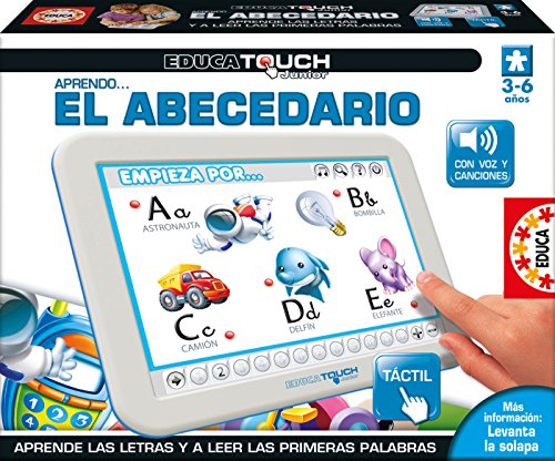 Educa 15435 Touch Junior Lernen Das Alphabet Lernspiel für Kinder, bunt, 30.5 x 23.4 x 6.1