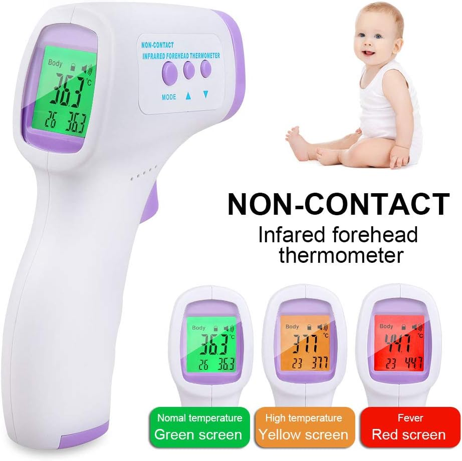 Digital Infrared Thermometer Accurate and Fast Measurement of Temperature Gun，Handheld Infrared Thermometer Temperature Meter Non-contact Forehead Measuring for Adult Baby