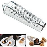Nutmeg Grater, Stainless Steel Ginger Garlic Hand Held Nutmeg Grinder with Container Planer Lemon Zester Tool for Kitchen Cheese Citrus Fruits Garlic Nut