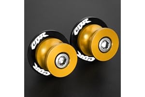 FREAXLL 2pcs M8*1.5 Motorcycle Swing Arm Sliders Spools For H-onda CBR150 CBR100f CBR1000rr CBR1100xx CBR125 CBR250 CBR400rr CBR400f CBR450sr CBR600rr CBR600f CBR900rr CBR954rr (Gold)