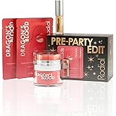 Rodial Pre-Party Edit - Holiday Skincare & Makeup Gift Set with Banana Lowlighter 0.07 oz, Dragon’s Blood Sculpting Gel 0.30 fl. oz & 2x Dragon’s Blood Eye Patches - Radiant Glow