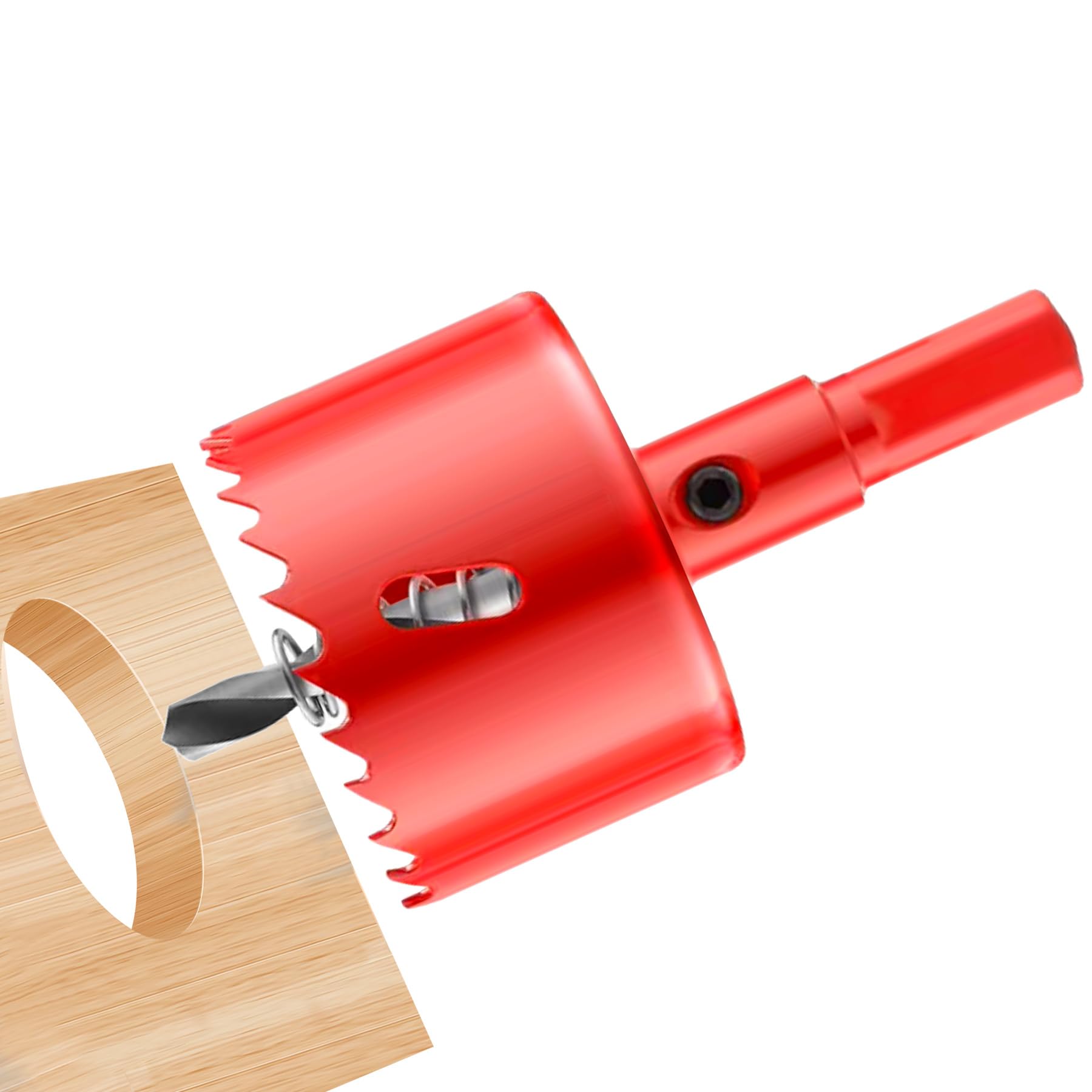 LEPEVNEY 2.09"/53mm Hole Saw Cutter HSS Bi-Metal Hole Saw Drill Bit for Wood Plastic Aluminum, Electric Drill Tool for Drilling Wood Boards, Soft Metal Sheet, Drywall and Plastic (2-3/32 Inch)