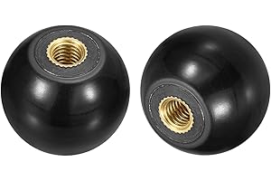 uxcell 2Pcs Threaded Ball Knobs, M6 Female Thread Thermoset Ball Knob 25mm Dia Round Operation Ball Handles with Copper Inser