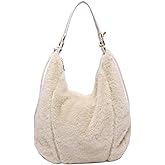 Extolove Fluffy Tote Bag Winter Fuzzy Purses for Women Faux Fur Bag with Strap Soft Furry Handbag Plush Crossbody Bags