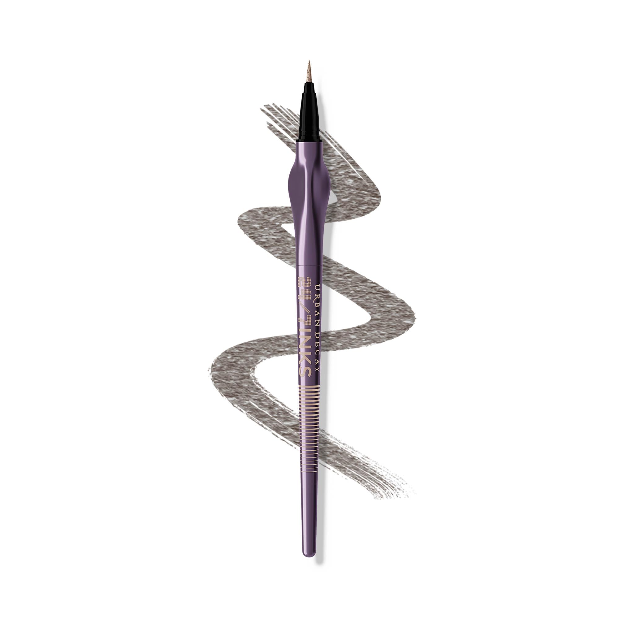 Urban Decay 24/7 Ink Eyeliner Pen, Water and Smudge Resistant, Long Lasting, Vegan, Brush tip, Shade: Oil Slick (Gunmetal), 1g