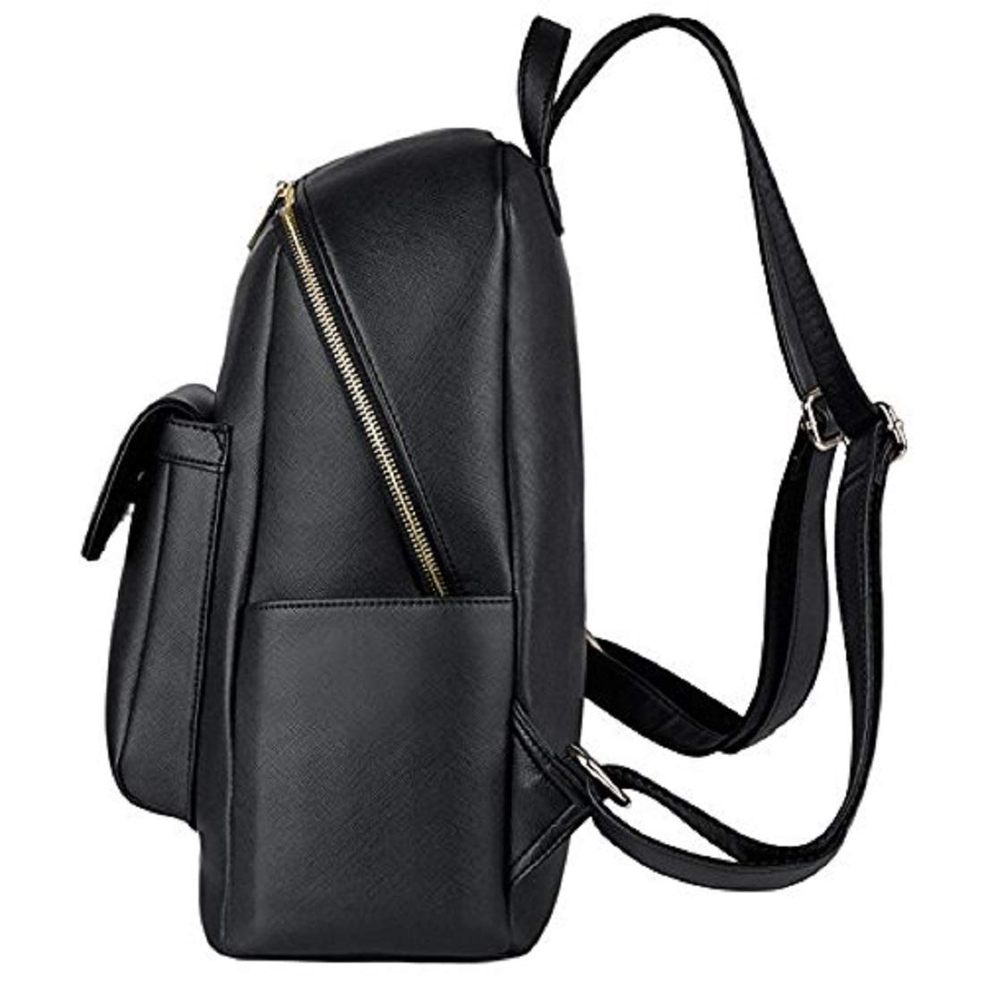 taps fashion stylish girls school bag college bag casual backpack (black)