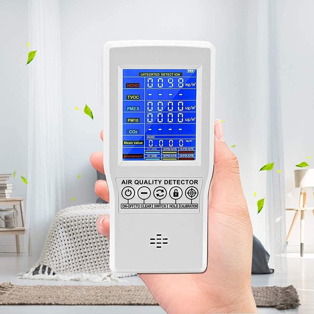Air Quality Tester, Indoor Air Quality Monitor, HCHO CO2 TVOC PM2.5