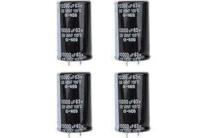 VIKYE Electrolytic Capacitor, Audio Electrolytic Capacitor Electronic Component for DC Coupling Bypassing Fitering Tuning Loops Energe Conversion Control Circuits 10000uF 63V 30x50mm 4pcs