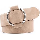 XZQTIVE Women Suede Belt Fashion Leather Belts With Silver Buckle Ladies Waist Belt For Jean Pant