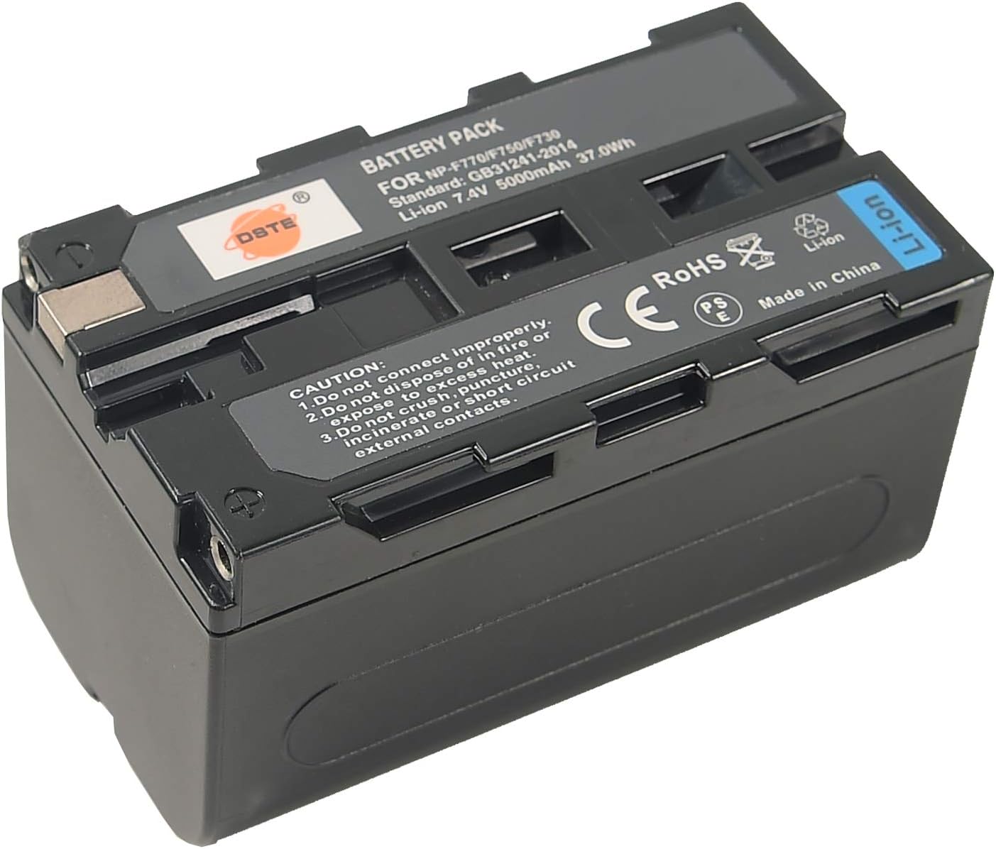 DSTE NP-F770 Spare Battery Compatible for Sony NP-F750 CCD-TRV80PK DCR-TRV820 CCD-TR3300 CCD-TRV86PK DCR-VX2100 CCD-TR516 CCD-TRV87 DCR-VX2100E CCD-TR555 as NP-F730 NP-F330 NP-F530 NP-F550 NP-F570