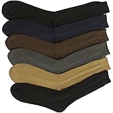 ToBeInStyle Men's Solid & Print Crew Dress & Athletic Socks