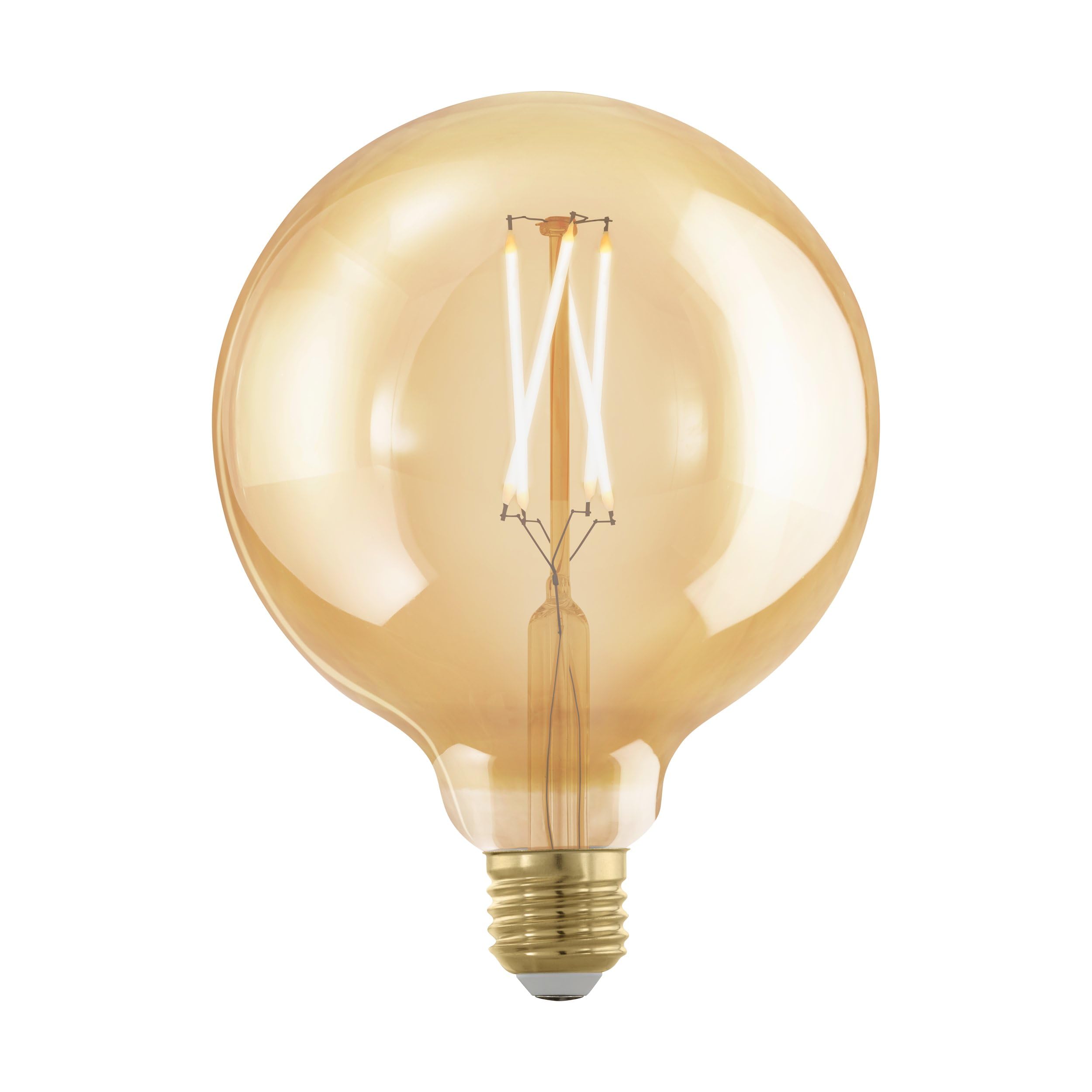 Eglo LED E27 dimmable, Golden Vintage Bulb, LED Globe, Retro Lighting, 4 Watt (Equivalent to 30 Watt), 320 Lumens, E27 LED Warm White, 1700 Kelvin, LED lamp, Edison Bulb G125, Ø 12.5 cm