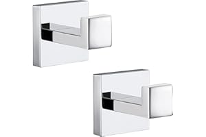 Delarkusi Towel Hooks for Bathrooms, Polished Chrome Towel Hook for Kitchen Bathroom, SUS304 Stainless Steel Coat Hook, Heavy