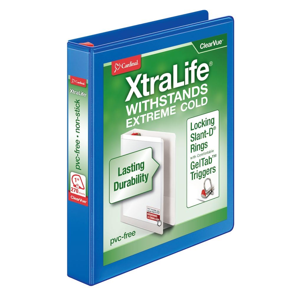 Binder,X-Life,DRING,1-Inch,BE Blue