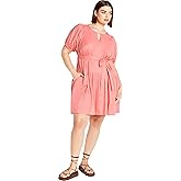 City Chic Women's Plus Size Cassie Plain Dress
