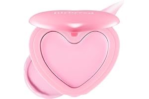 lilybyred Luv Beam Cheek Balm | Heart-Shaped Korean Cream Blush, Semi-Matte Finish, Long-Lasting, Blendable & Buildable, Soft Creamy Texture, Lightweight, Natural Flush, 0.12 oz. (02 Innocent Pink)