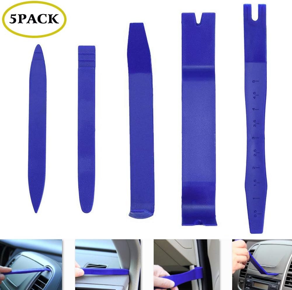 GLISTON 10pcs Auto Trim Reamoval Pry Tools Set, Car Clip Removal Kit, Door Panel Remover Tool for Trimming Vehicle Audio/Radio, Door Panel, Window, Interior Accessories