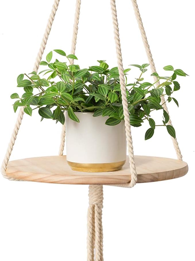 Mkono - Estante colgante de madera para macramé de interior ...