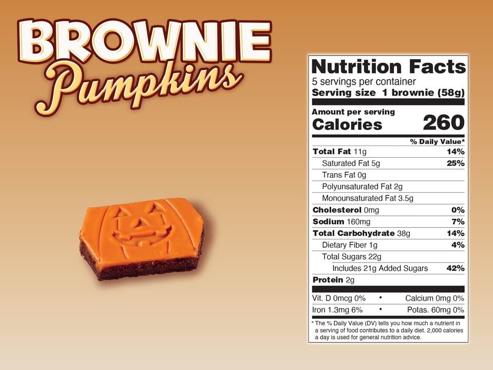 Little Debbie Brownie Pumpkins, 5 Individually Wrapped Brownies, 10.17