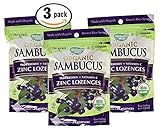 Natures Way Sambucus Organic Zinc Lozenges with Elderberry and Vitamin C, 24 Count