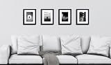 Scholar Tree Black 10x8 Photo Frames Set of 4 Wooden MDF with Passepartout view 2