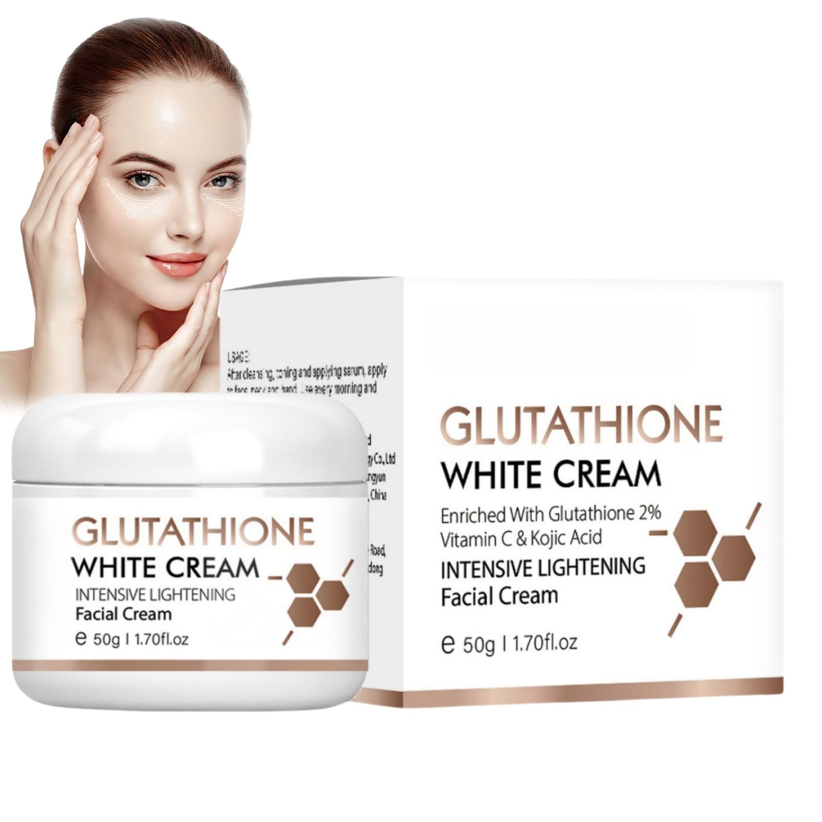 Glutathione Face Cream,Glutathione Cream,Facial Dark Spots Remover,Face Moisturiser,Anti-Aging Face Cream,Face Cream for Sensitive Skin, Anti Wrinkle,Skin Tone Correcting
