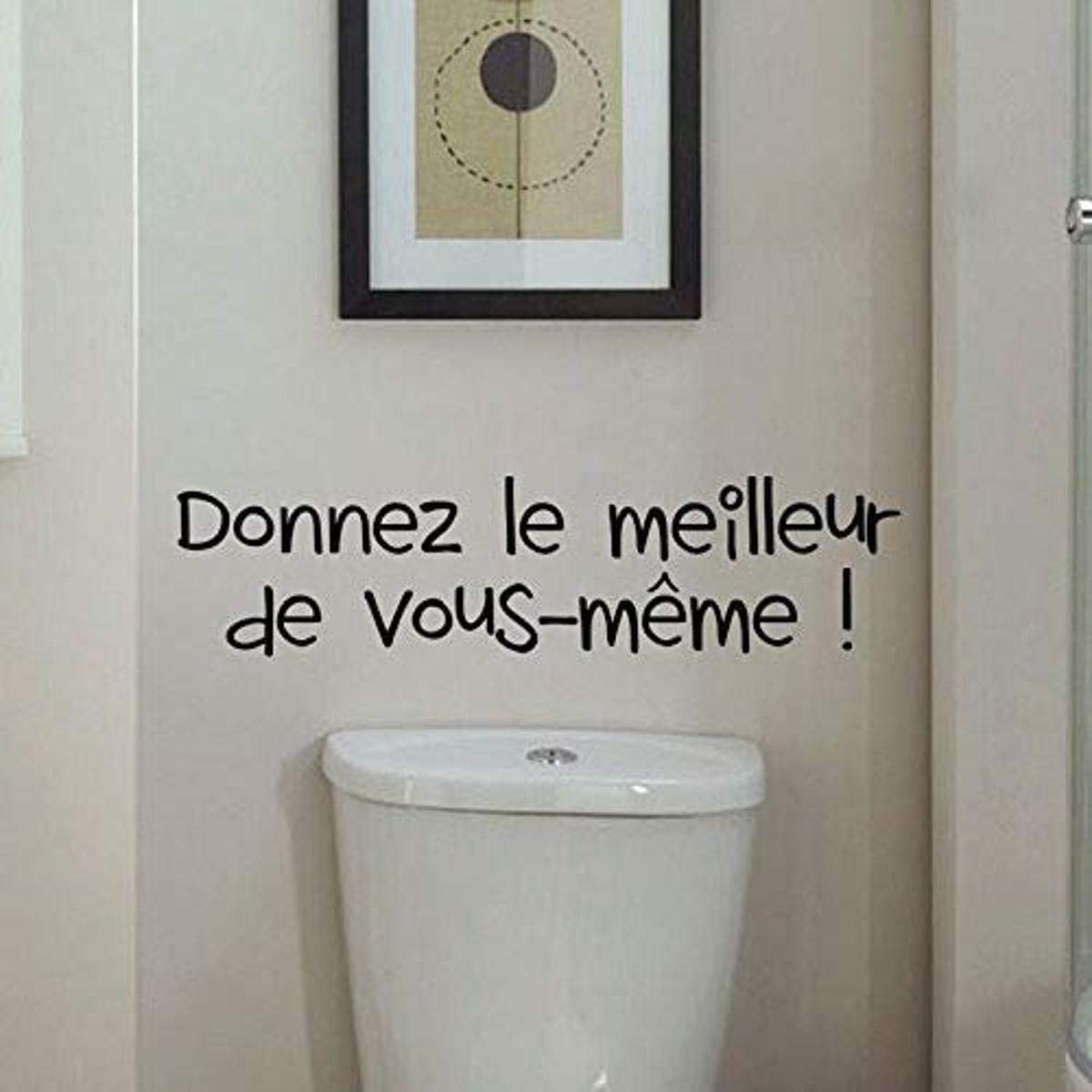 Ambiance-Live Sticker Give the Best of Yourself 15 x 55 cm Black