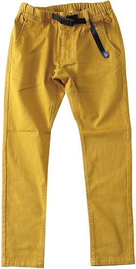 Amazon ジェリー Gerry テーパードパンツ アウトドアパンツ アウトドア クライミングパンツ メンズ きれいめ おしゃれ 裏起毛 あったかパンツ マスタード Lサイズ ロングパンツ 通販