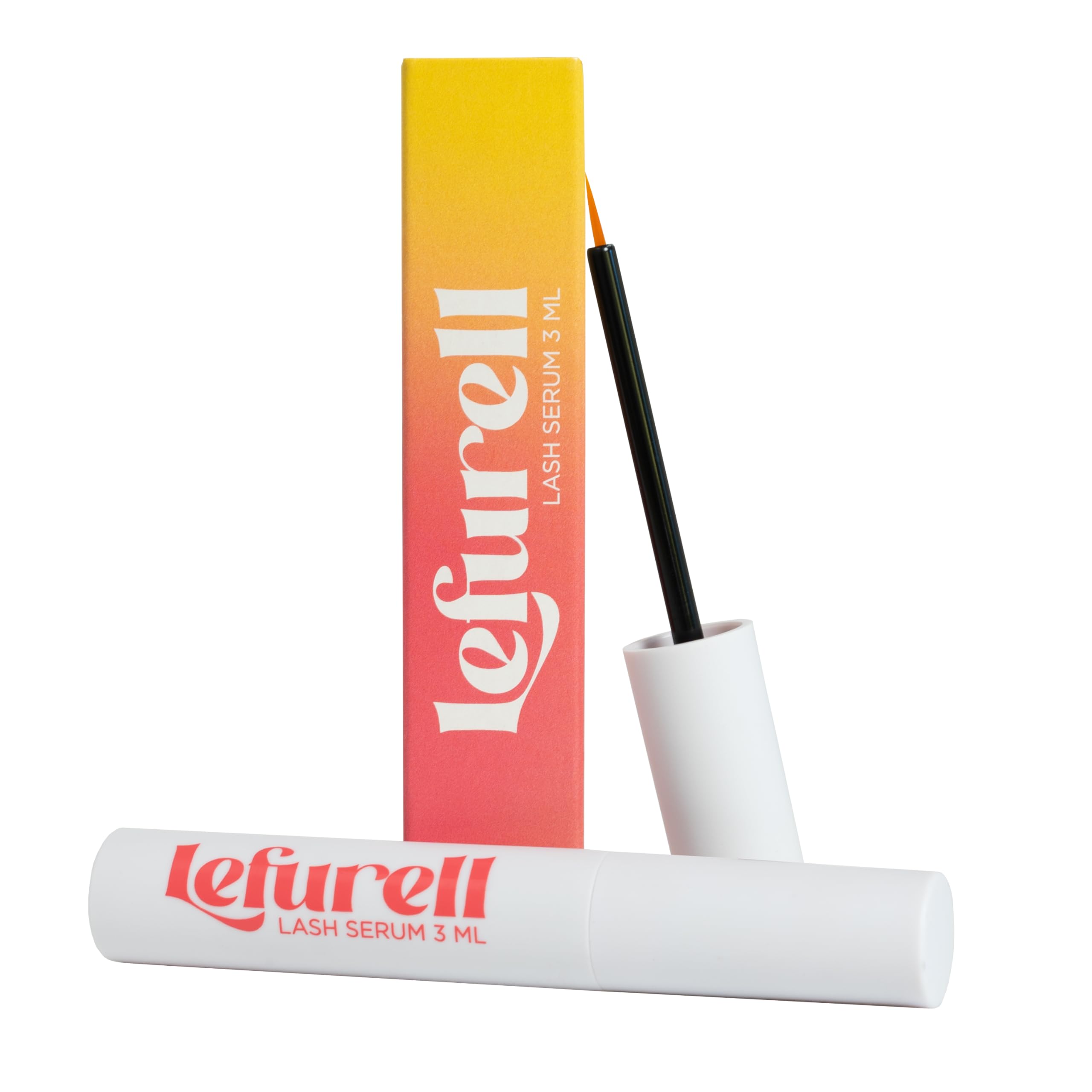 LEFURELL Eyelash Growth Serum, Lash Serum – Longer, Fuller and Healthier Lashes, Hormone-Free, Vegan, Eyelash Booster, 3ml