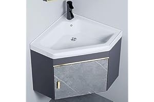 Bathroom Sink Cabinets, Corner Wall Mount Bathroom Sink, Wall Mounted Bathroom Sink, Bathroom Sink with Storage Container (Si