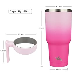 Konokyo 40 oz Tumbler with Handle and 2 Straw 2