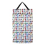 Large Hanging Wet Dry Bag for Cloth Diapers or Laundry (Abc)
