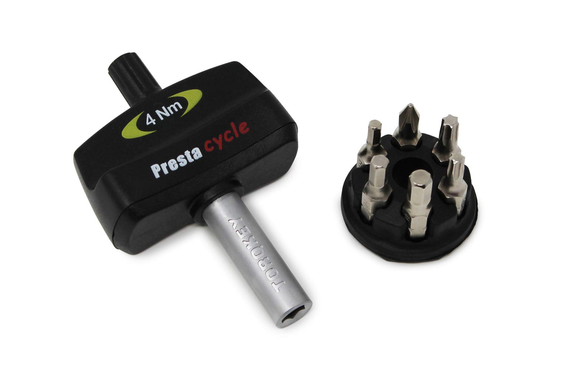 Prestacycle Mini TorqKeys Preset Torque Tool w/6 Bits & Holder “ 4Nm