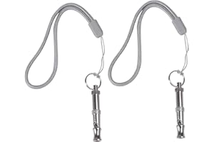 piaopiao Dog Trainning Whistle, 2 Pack Professional Dog Whistle to Stop Barking, Recall Training, Adjustable Training Tools for Dogs with Strap Lanyard