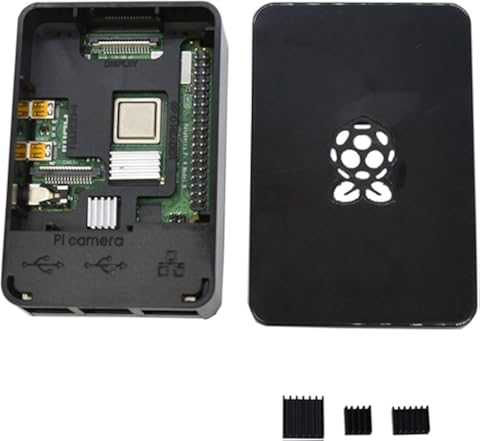 Tree-on-Life Caja de Carcasa actualizada ABS Case Armor Shell V4 con disipadores de Calor Fuente de alimentación 5V / 3A para Raspberry Pi 4B Negro/Blanco/Transparente