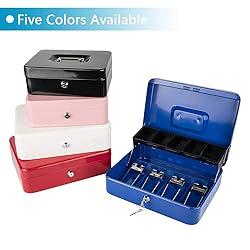 KYODOLED Locking Cash Box with Lock,Money Box with