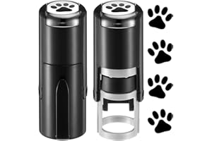 Supervitae 2 Pack Paw Print Stamps Animal Paw Print Stamper Mini Black Self Inking Stamps for Classroom Party Educational Learning Activities Craft Supplies
