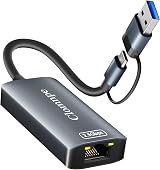 Clomnpe USB C to Ethernet Adapter 2.5G RJ45 USB 3.0 Type-C LAN