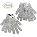 2 Pairs Cut Resistant Gloves, Anti-Cutting Protective Gloves, High Performance Level 5 Protection, Food Grade, EN388 Certified Kitchen Hand Protection Cut Proof Gloves