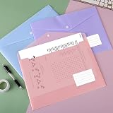 ASTARON 10 Pack A4 Plastic Envelopes Folders Clear 5 Colors 33.5x23.5cm view 4