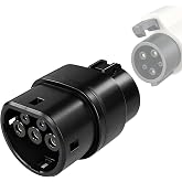 EVqiaoyi J1772 to Type 2 EV Charging Adapter 32A 7KW SAE J1772 Type1 Charger to IEC 62196 Electric Vehicles Charging Converter (Mini Version)