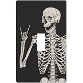 Rock Skull Light Switch Cover Decorative Single Toggle Wall Plate 1-Gang Art Electrical Faceplate for Home Bedroom Decor 4.50