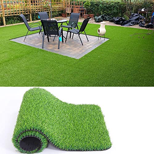 WarmShe 0.7inch Realistic Indoor/Outdoor Artificial Grass/Turf
